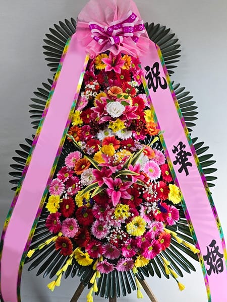 더테라스 웨딩 가장 인기있는 3단화환 기본형
